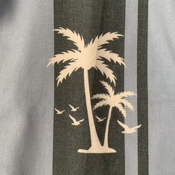 NWT OUKU Men’s Blue Gray Short Sleeve Linen Blend Size 2XL - Picture 3 of 9